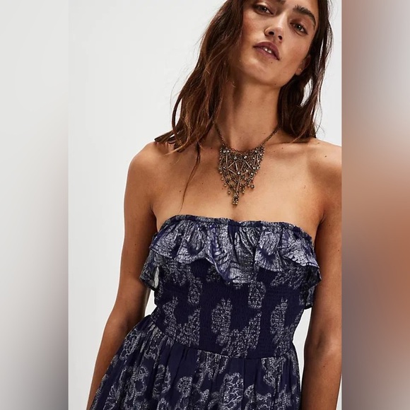 *NWOT* Free People Gardenia Mini Dress in Eclipse - Picture 3 of 8